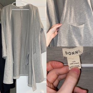 Donni ribbed grey cardigan